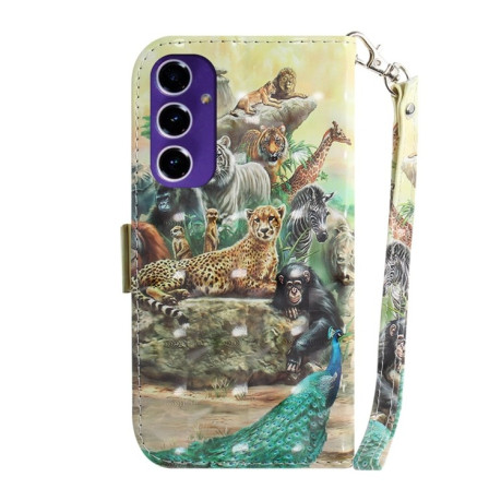 Чохол-книжка Crystal 3D Shockproof Protective Leather для Samsung Galaxy S24 FE 5G - Zoo