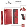Шкіряний чохол-книжка CaseMe Qin Series Wrist Strap Wallet Style із вбудованим магнітом на iPhone Xs Max 6.5 - червоний