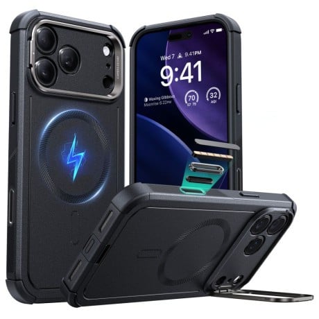 Оригинальный чехол ESR Cyber ​​с подставкой Kickstand и с MagSafe на iPhone 17 Pro Max - Black