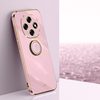 Чехол XINLI Straight Edge с держаталем-подставкой для OPPO A6 Pro 5G Global — вишнёвый/фиолетовый