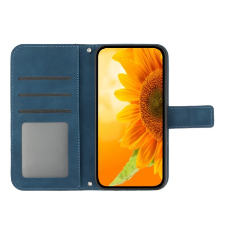 Чехол-книжка Skin Feel Sun Flower для OPPO A74 4G - синий