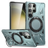Протиударний чохол HTM MagSafe Magnetic Shockproof Phone Case with Ring Holder на Samsung Galaxy S24 Ultra 5G - зелений
