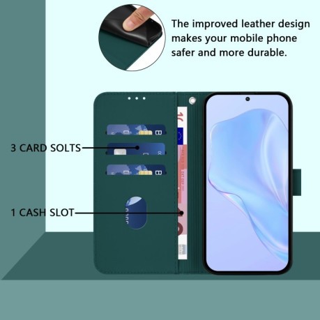 Чехол-книжка Skin Feel Solid Color Leather для Infinix Zero 30 4G - зеленый