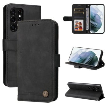 Чехол-книжка Skin Feel Life Tree для Samsung Galaxy S22 Ultra - черный