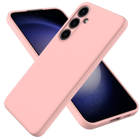 Силіконовий чохол Solid Color Liquid Silicone на Samsung Galaxy S24 5G - рожевий