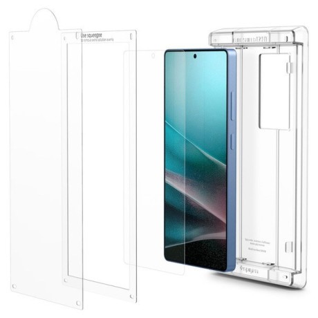 Оригинальне захисне скло Spigen ELITE SHIELD EZ FIT Hybrid Glass для Samsung Galaxy S25 Ultra - Transparent