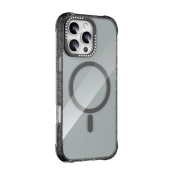 Противоударный чехол Mutural Blink Series Glitter Edge MagSafe Magnetic для iPhone 16 Pro Max - черный