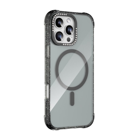 Протиударний чохол Mutural Blink Series Glitter Edge MagSafe Magnetic для iPhone 16 Pro - чорний