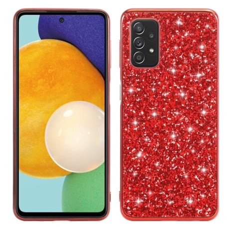 Ударозащитный чехол Glittery Powder на Samsung Galaxy A13 4G - красный