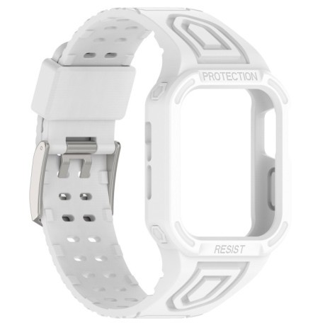 Ремешок Silicone Integrated для Apple Watch Series 8/7 41mm/40mm/38mm - белый