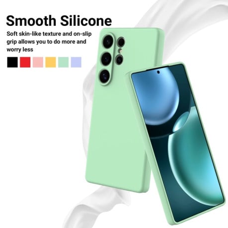 Силіконовий чохол Solid Color Liquid Silicone  для Samsung Galaxy S25 Ultra 5G - зелений
