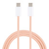 Кабель 1m USB-C / Type-C to Type-C Macaron Braided Charging Cable - розовый