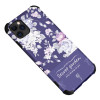Противоударный чехол Flowers Series для iPhone 12 / 12 Pro - фиолетовый