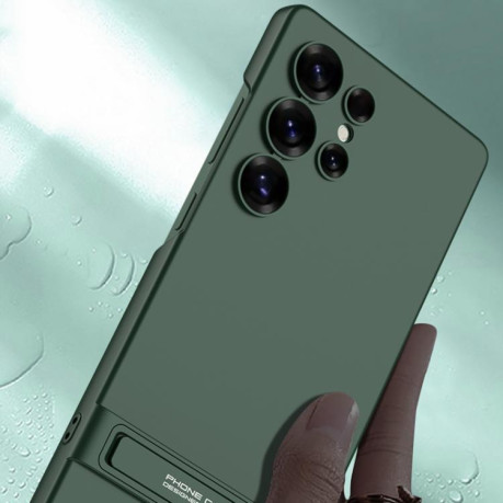 Протиударний чохол GKK Triumph Ultra-Thin Plain Leather для Samsung Galaxy S25 Ultra 5G - сірий