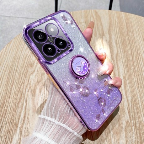 Противоударный чехол Gradient Acrylic для Xiaomi 14 - фиолетовый