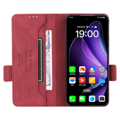Чохол-книжка Magnetic Clasp Flip для OPPO Reno13 Pro - червоний