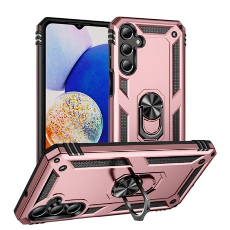 Противоударный чехол HMC 360 Degree Rotating Holder на Samsung Galaxy A16 5G - розовое золото