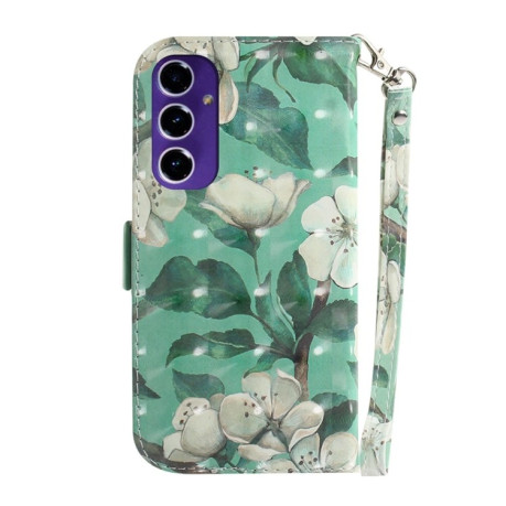 Чохол-книжка Crystal 3D Shockproof Protective Leather для Samsung Galaxy S24 FE 5G - Flower