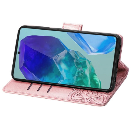 Чехол-книжка Butterfly Love Flower Embossed для Samsung Galaxy A16 - розовое золото