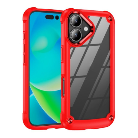 Противоударный чехол Lens Protection на iPhone 16 Plus - красный