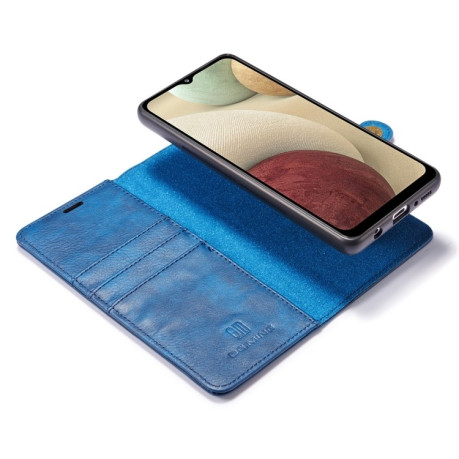 Шкіряний чохол-книжка DG.MING Crazy Horse Texture Samsung Galaxy A12/M12 - синій