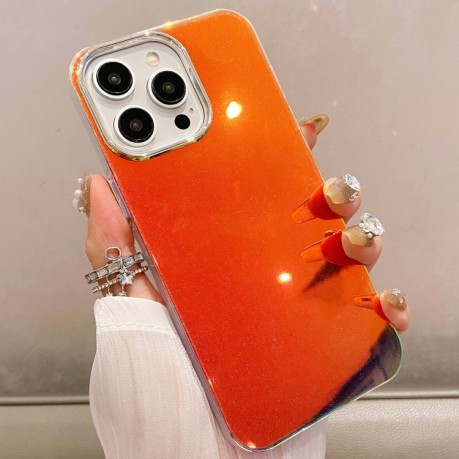 Противоударный чехол Mirror Glitter IMD для iPhone 15 Pro - красный