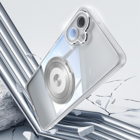 Противоударный чехол MagSafe Acrylic Hybrid для Samsung Galaxy A06 4G - белый