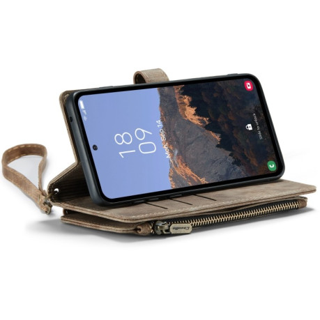Шкіряний чохол-гаманець CaseMe-C30 для Samsung Galaxy A54 - коричневий