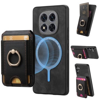 Протиударний чохол Retro Splitable Magnetic Card для Xiaomi Redmi Note 14 Pro+ 5G - чорний