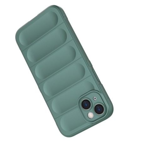 Силиконовый чехол Magic Flannel для iPhone 15 Plus - голубой
