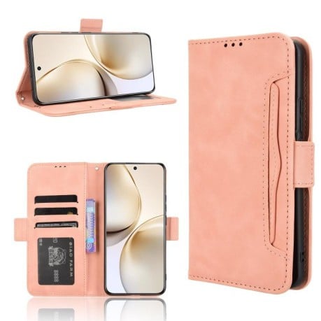 Чехол-книжка Skin Feel Calf на Realme 14 Pro+  - розовый