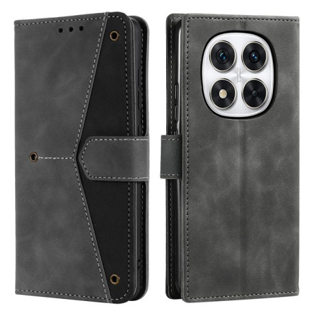 Чехол-книжка Stitching Skin Feel для Redmi Note 14 Pro 4G - серый