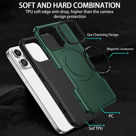 Противоударный чехол Armor (MagSafe) для Samsung Galaxy S23+ 5G - зеленый