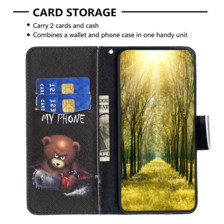 Чохол-книжка Colored Drawing Pattern  для Samsung Galaxy S25+ 5G - Bear