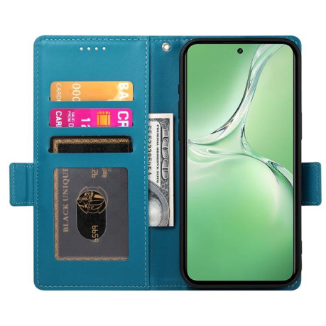 Чехол-книжка Side Buckle Magnetic Frosted Leather для OnePlus 13R/Ace 5/Ace 5 Pro - синий