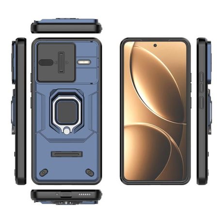 Противоударный чехол Sliding Camshield для Xiaomi Redmi K80 Pro / Poco F7 Ultra — синий