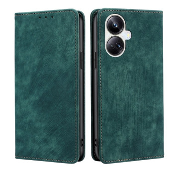 Чехол-книжка RFID Anti-theft Brush для Realme 10 Pro+ 5G - зеленый