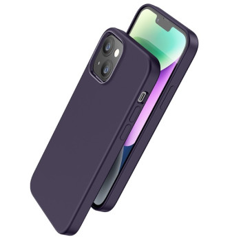 Силиконовый чехол hoco Pure Series Magnetic Liquid Silicone для iPhone 15 Plus - фиолетовый