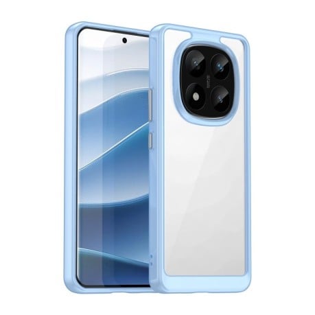 Противоударный чехол Colorful Acrylic Series для Xiaomi Redmi Note 14 Pro+ 5G - синий