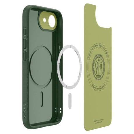 Оригінальний чохол Spigen Nano Pop MagSafe для iPhone 16e - Matte Green