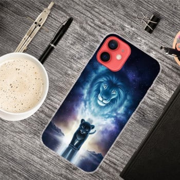 Чехол Painted Pattern для iPhone 14/13 - The Lion King