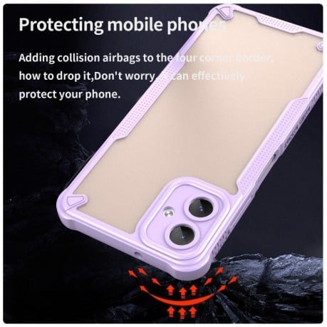 Протиударний чохол Armor Glaze PC Hybrid TPU для Samsung Galaxy A06 - фіолетовий