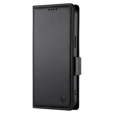 Чохол-книжка Side Buckle Magnetic Frosted Leather на Xiaomi Redmi 15C 5G / 4G EU 173mm / Poco C85 5G - чорний