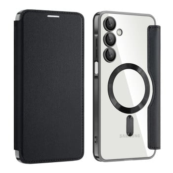 Чехол-книжка Shield MagSafe RFID Anti-theft Leather для Samsung Galaxy A16 5G - черный