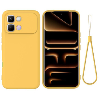 Силиконовый чехол Solid Color Liquid Silicone для Infinix Note Edge 5G — жёлтый