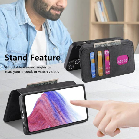 Чехол-книжка CaseNeo MagSafe RFID Anti-theft Retro Leather для Realme 14 Pro+ - чорний