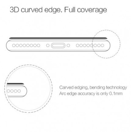 Защитное стекло Nillkin (CP+ max 3D) для Apple iPhone 7 / 8 / SE 3/2 2022/2020 - черный