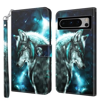 Чохол-книжка 3D Painting для Google Pixel 8 Pro - Wolf