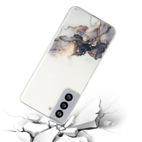 Противоударный чехол Hollow Marble Pattern для Samsung Galaxy S22 5G - черный