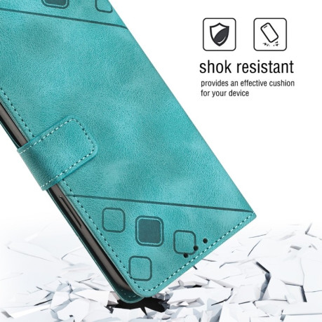 Чехол-книжка Skin-feel Embossed для Xiaomi Redmi Note 12S 4G Global - зеленый